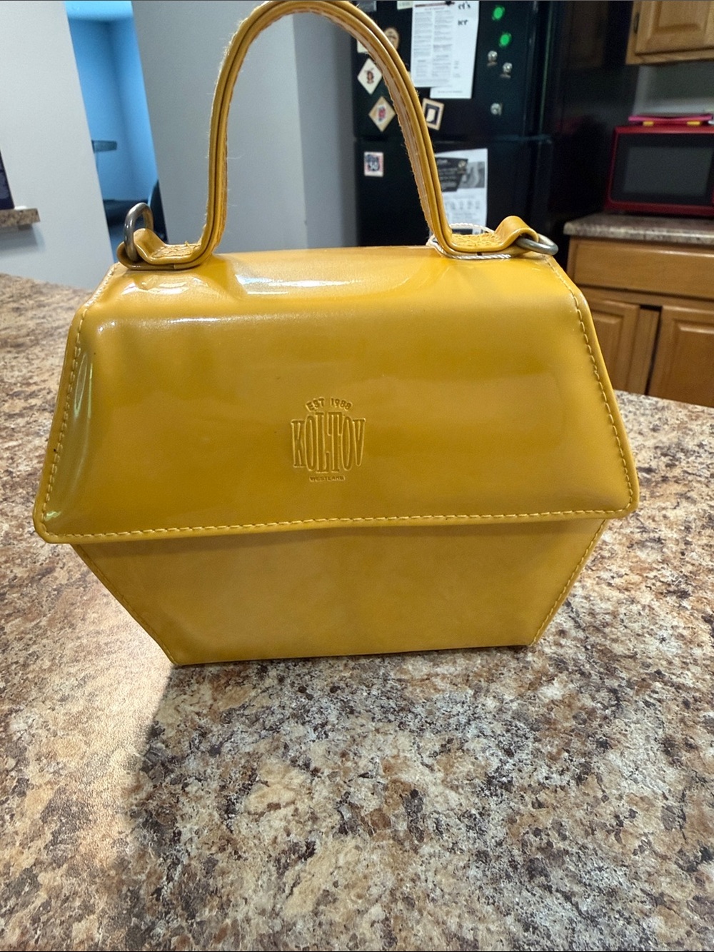 Kohkov Mustard Yellow Mini Top-Handle Bag